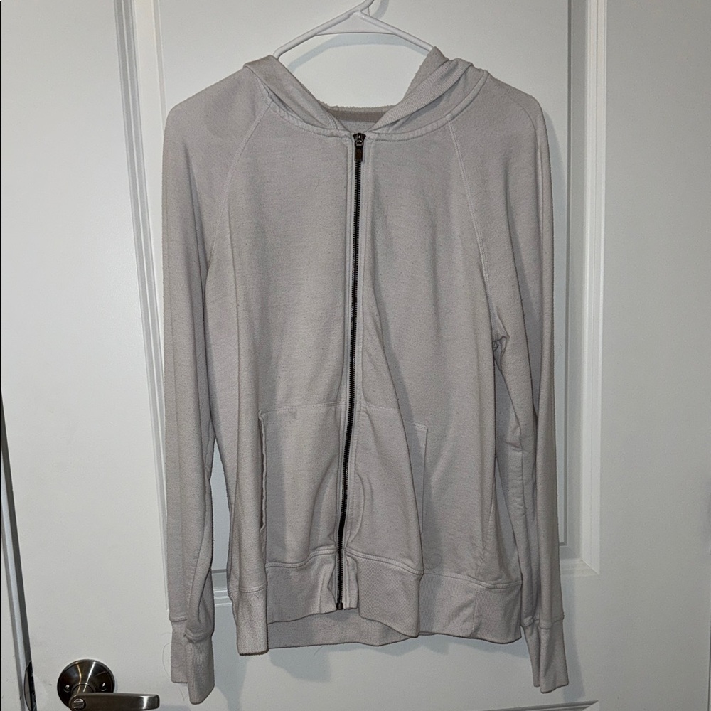 White Zip-Up Hoodie